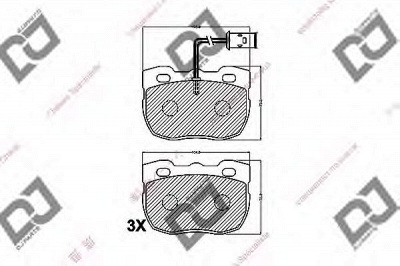 DJ PARTS bp1270 -  Комплект тормозных колодок, дисковый тормоз